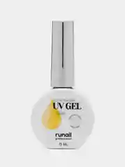 Желтый уф гель для наращивания/Цветной жидкий уф гель/Гель лак Runail Professional, 15 мл