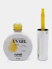Желтый уф гель для наращивания/Цветной жидкий уф гель/Гель лак Runail Professional, 15 мл