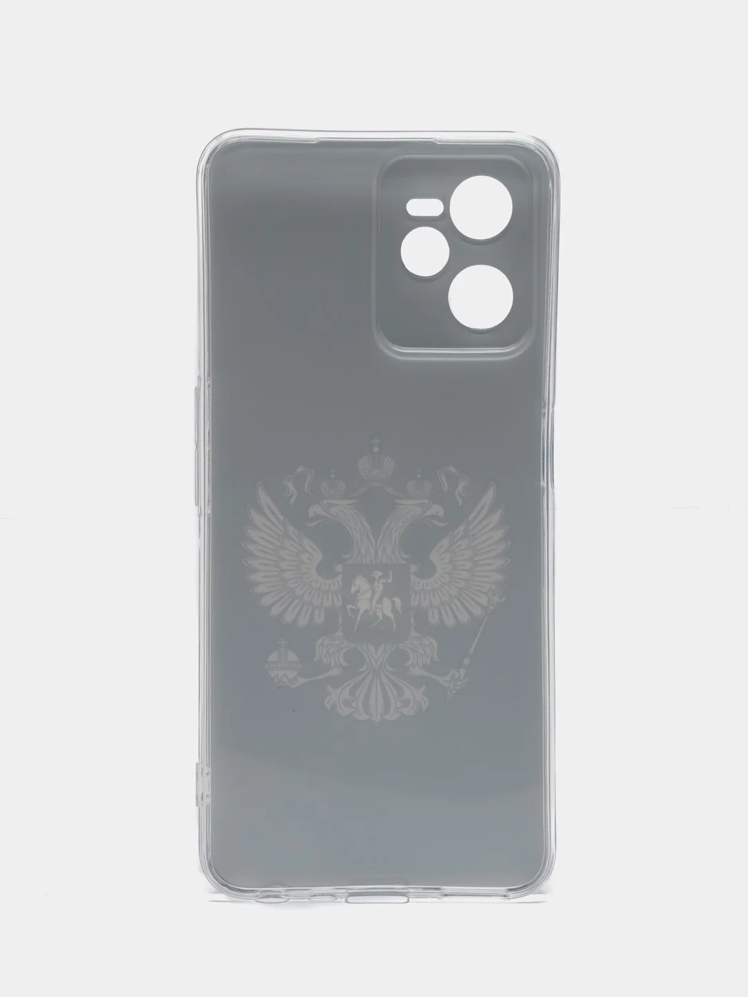 Приглушённый хаки силиконовый чехол на Realme C35 / Реалми С35 прозрачный, с рисунком, защита камеры