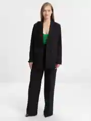 Черный костюм SK BRAND, классический, с перьями, женский