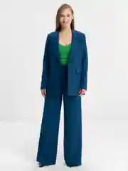 Морской костюм BLAZER классический, с прямыми брюками, женский