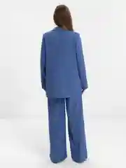 Синий костюм BLAZER классический, с прямыми брюками, женский