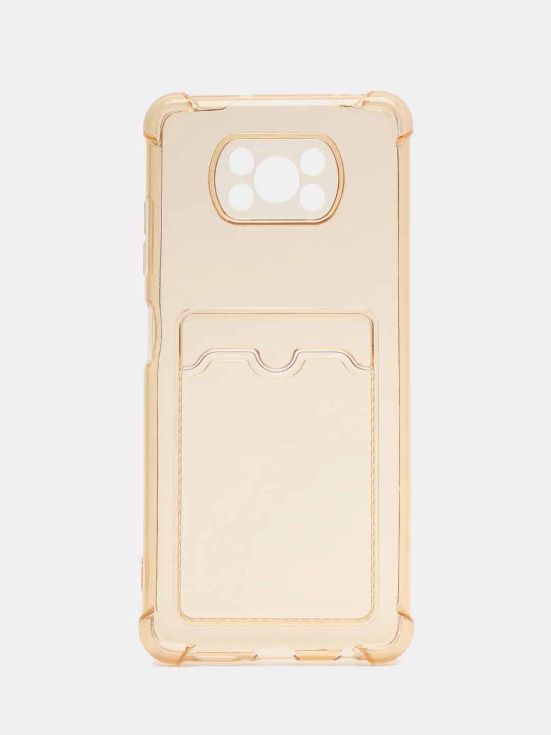 Бежевый чехол для Xiaomi Poco X3, Poco X3 NFS, Poco X3 Pro (Сяоми Поко Х3, Поко Х3 Про) прозрачный
