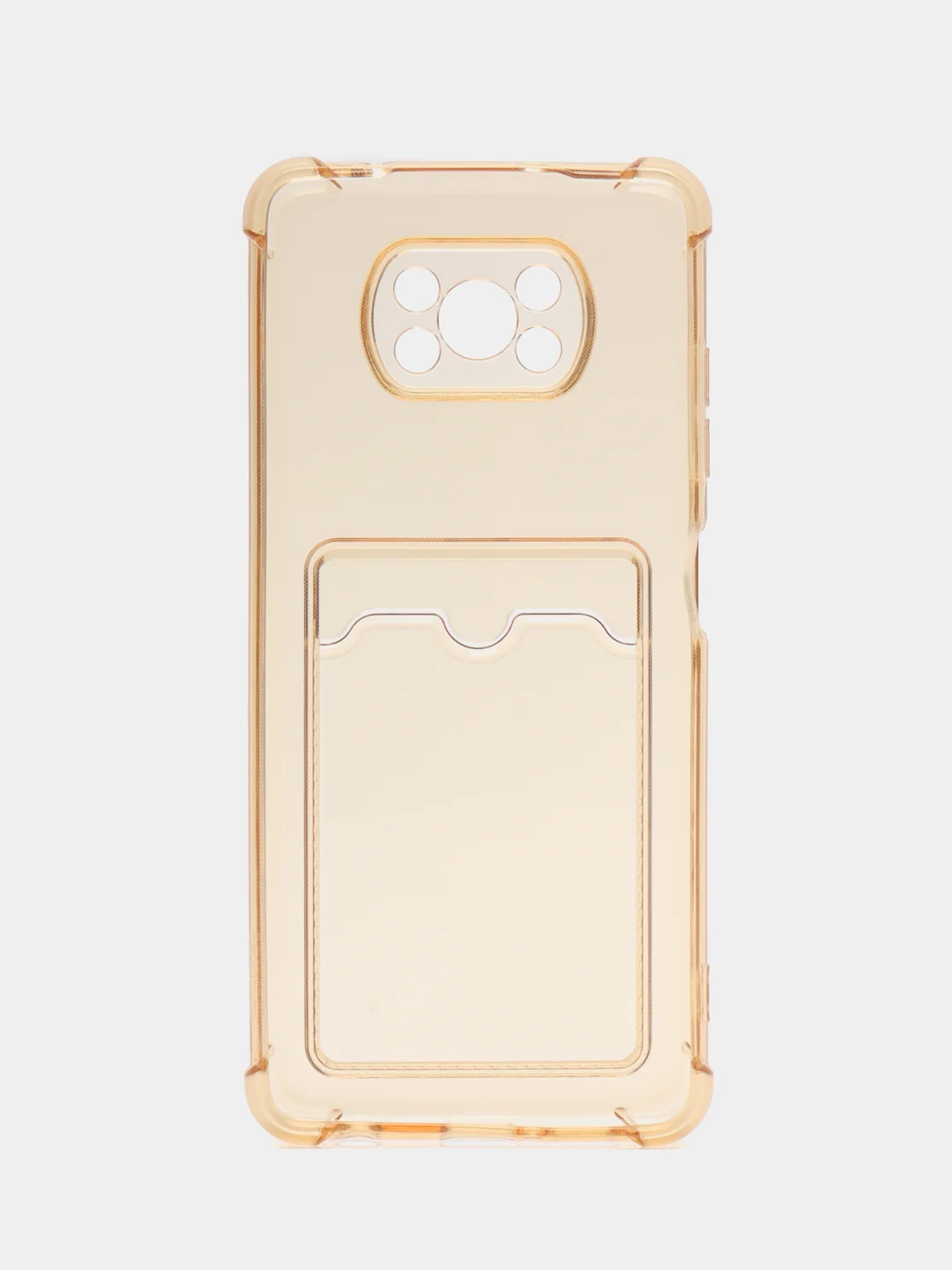 Бежевый чехол для Xiaomi Poco X3, Poco X3 NFS, Poco X3 Pro (Сяоми Поко Х3, Поко Х3 Про) прозрачный