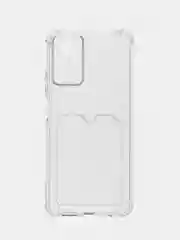 Прозрачный силиконовый чехол Xiaomi Redmi Note 12S (Сяоми Редми Нот 12С) с карманом, прозрачный
