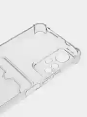 Прозрачный силиконовый чехол Xiaomi Redmi Note 12S (Сяоми Редми Нот 12С) с карманом, прозрачный