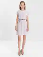 Белый платье женское, офисное, школьное