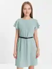 Зеленый платье женское, офисное, школьное