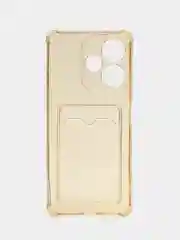 Бежевый силиконовый чехол для Infinix HOT 30 (Инфиникс Хот 30), прозрачный