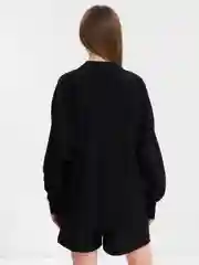 Черный костюм женский тройка из льна