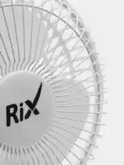 Белый вентилятор настольный RIX RDF-1500, с прищепкой