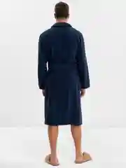 Синий халат махровый мужской, женский, банный, унисекс