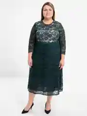 Зеленый платье женское, вечернее, большие размеры