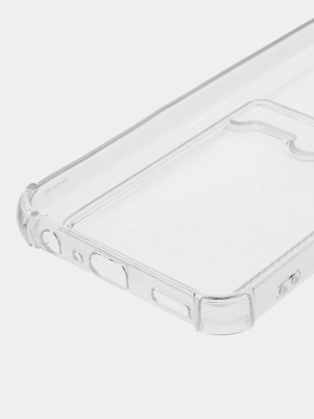 Прозрачный силиконовый чехол для Samsung Galaxy A24 (Самсунг Галакси А24), прозрачный, с карманом