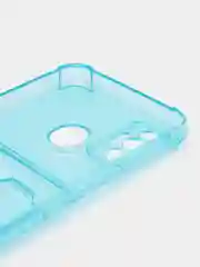 Голубой чехол для Tecno Spark 7 (Техно Спарк 7), прозрачный, силиконовый