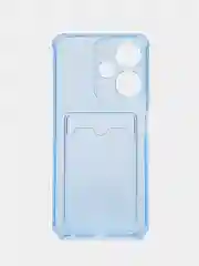 Синий меланж силиконовый чехол для Infinix HOT 30i  ( Инфиникс Хот 30 ай ) , прозрачный