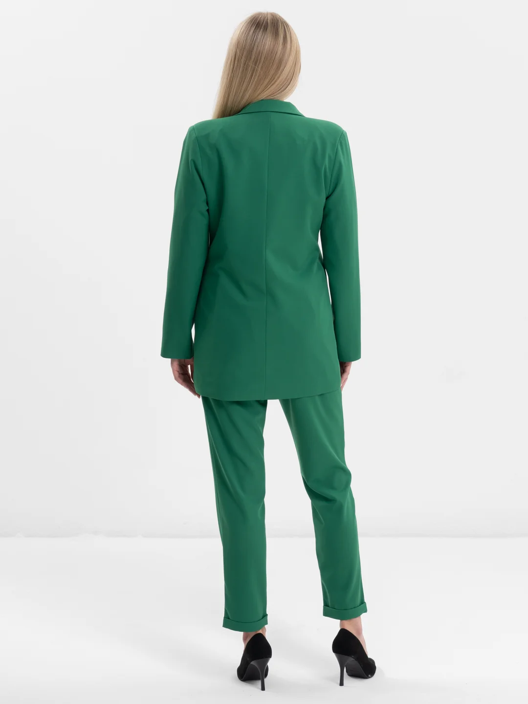 Зеленый костюм классический деловой женский Blazer