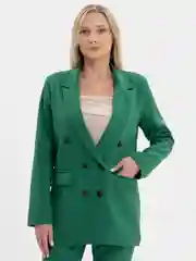 Зеленый костюм классический деловой женский Blazer