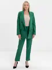 Зеленый костюм классический деловой женский Blazer