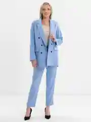 Голубой костюм классический деловой женский Blazer
