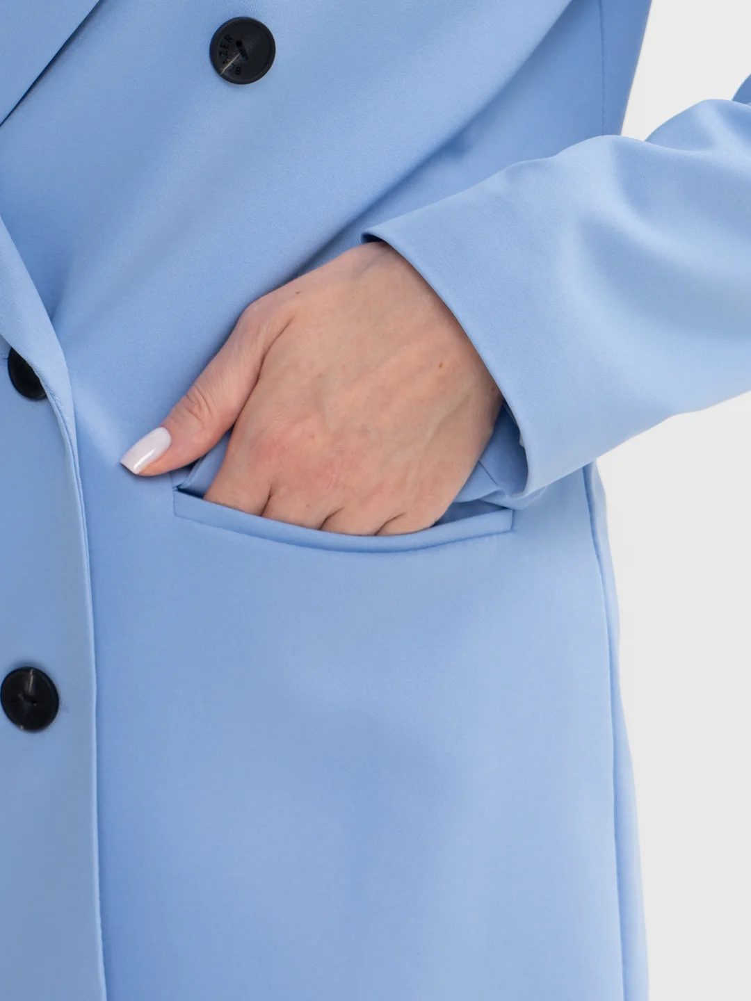 Голубой костюм классический деловой женский Blazer