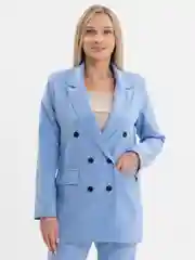 Голубой костюм классический деловой женский Blazer