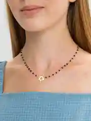 Черный чокер разноцветный, цветочное ожерелье