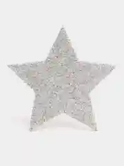 Серебряный звезды для рукоделия из фоамирана, 45-25 мм, 25 шт