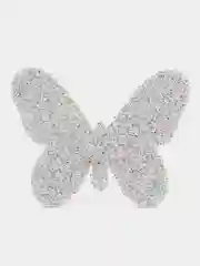 Серебряный бабочки из фоамирана для рукоделия, 45-25 мм, 25 шт