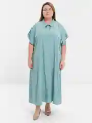 Мятный платье женское, повседневное, офисное, большой размер