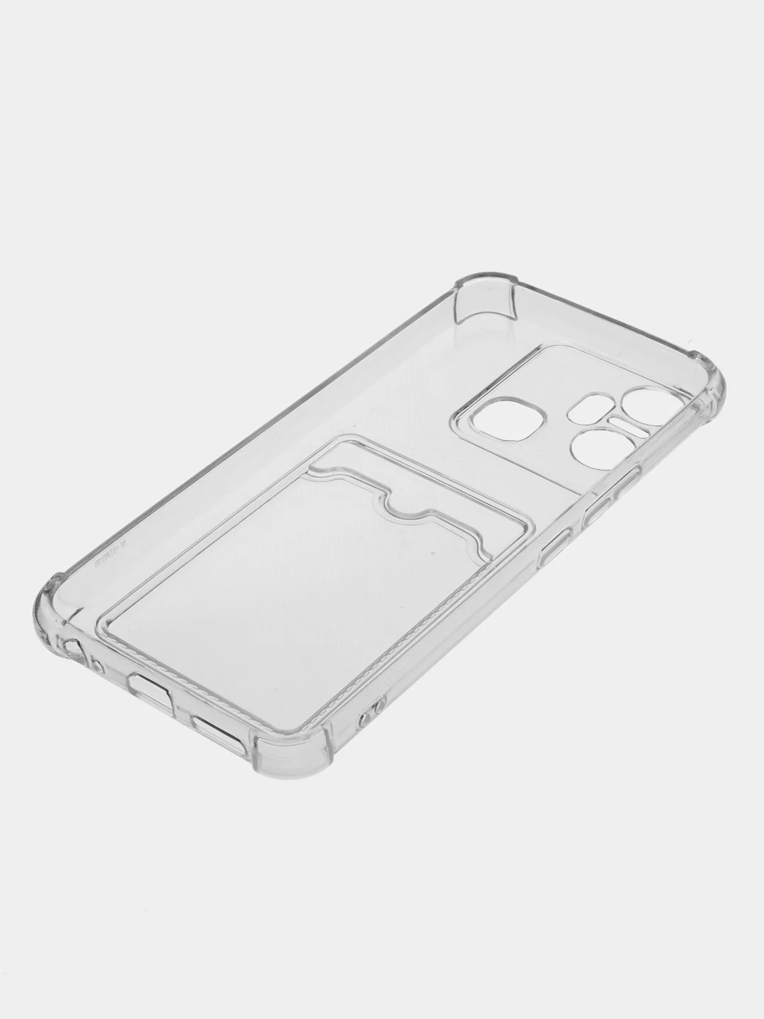 Прозрачный чехол для Infinix Smart 6 Plus (Инфиникс Смарт 6 Плюс) прозрачный, с карманом для карты