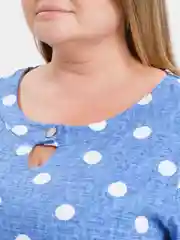Голубой платье женское, хлопок, большие размеры