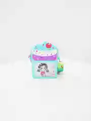 Лазурный сумочка-кошелек детская "Мороженое pop-it", для девочки, на молнии, с ремешком через плечо