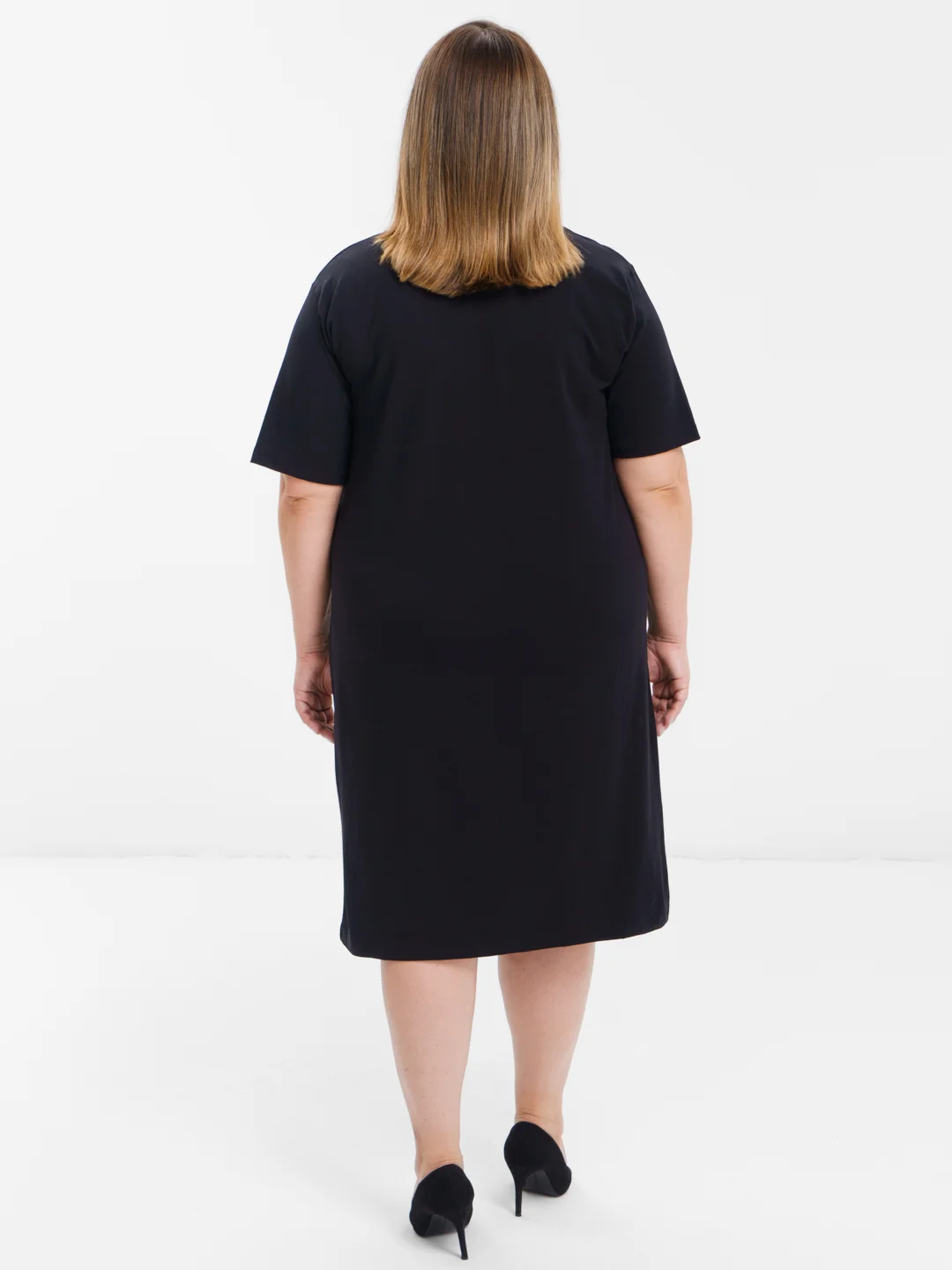 Шоколадный платье-футболка Oversize, короткая туника, большие размеры 42-60