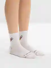 Красный носки унисекс с мультяшками, средней длины