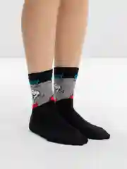 Угольный хлопковые носки с принтом щенка