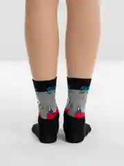 Угольный хлопковые носки с принтом щенка