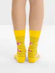 Желтый носки "Фастфуд", средние, унисекс