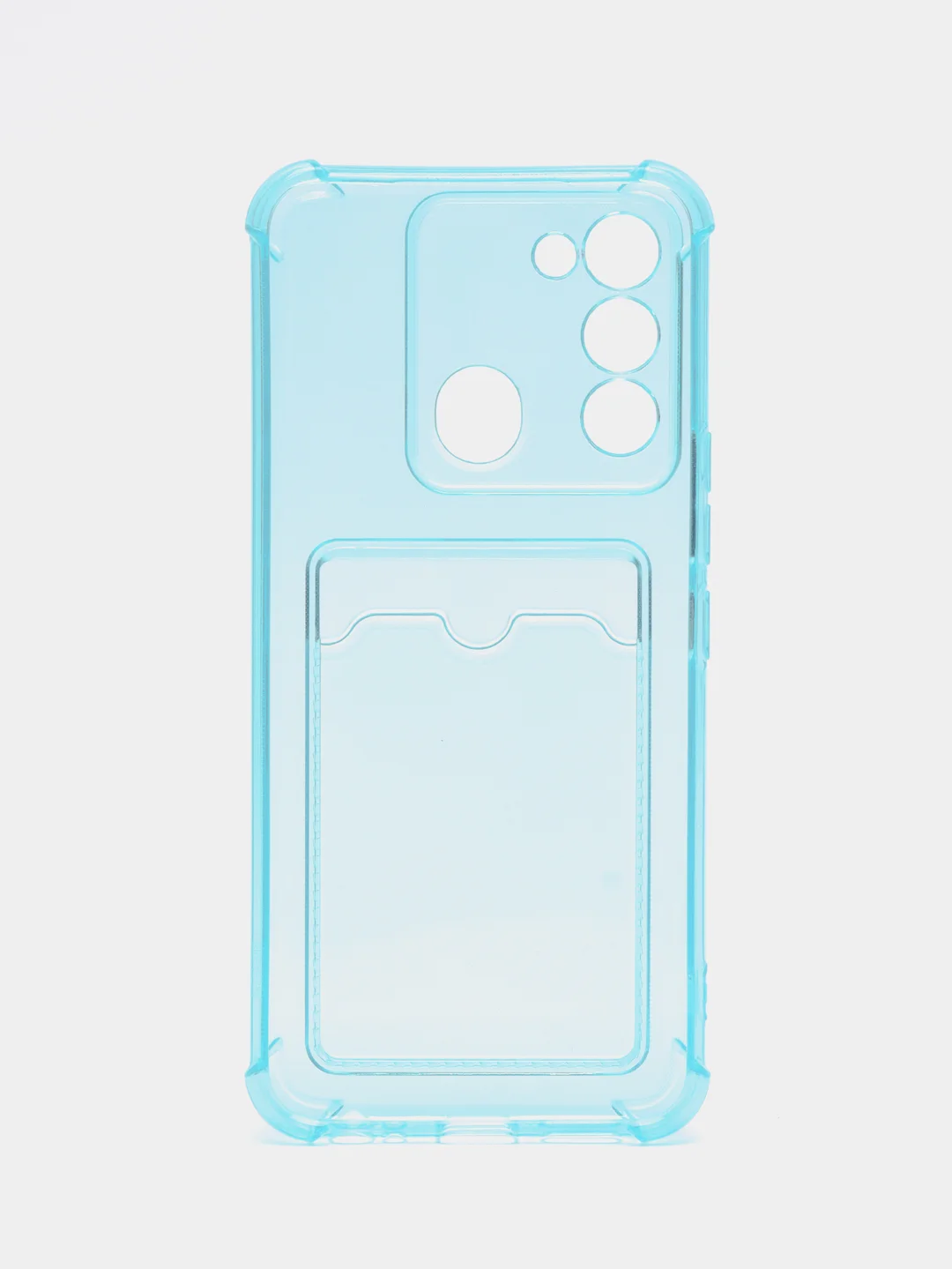 Бирюзовый чехол Tecno Spark Go 2022, Spark 8C силиконовый, Техно Спарк Го 2022, Спарк 8С прозрачный