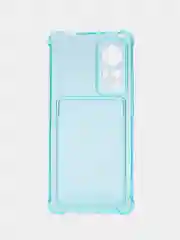 Голубой силиконовый чехол Xiaomi 12/12X/12S (Сяоми 12/12Х/12С), прозрачный
