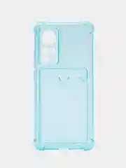 Голубой силиконовый чехол Xiaomi 12/12X/12S (Сяоми 12/12Х/12С), прозрачный