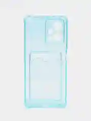 Голубой чехол для Xiaomi Redmi Note 12 5G, Poco X5 (Сяоми Нот 12 5Г, Поко Х5), прозрачный