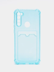 Силиконовый чехол для Xiaomi Redmi Note 8T (Сяоми Редми Нот 8Т) прозрачный, с карманом