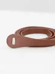 Терракотовый пояс тонкий декоративный, ремень с узлом