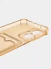 Бежевый чехол Tecno Camon 19 (Техно Камон 19), с карманом для карт, прозрачный