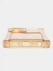 Бежевый чехол Tecno Camon 19 (Техно Камон 19), с карманом для карт, прозрачный