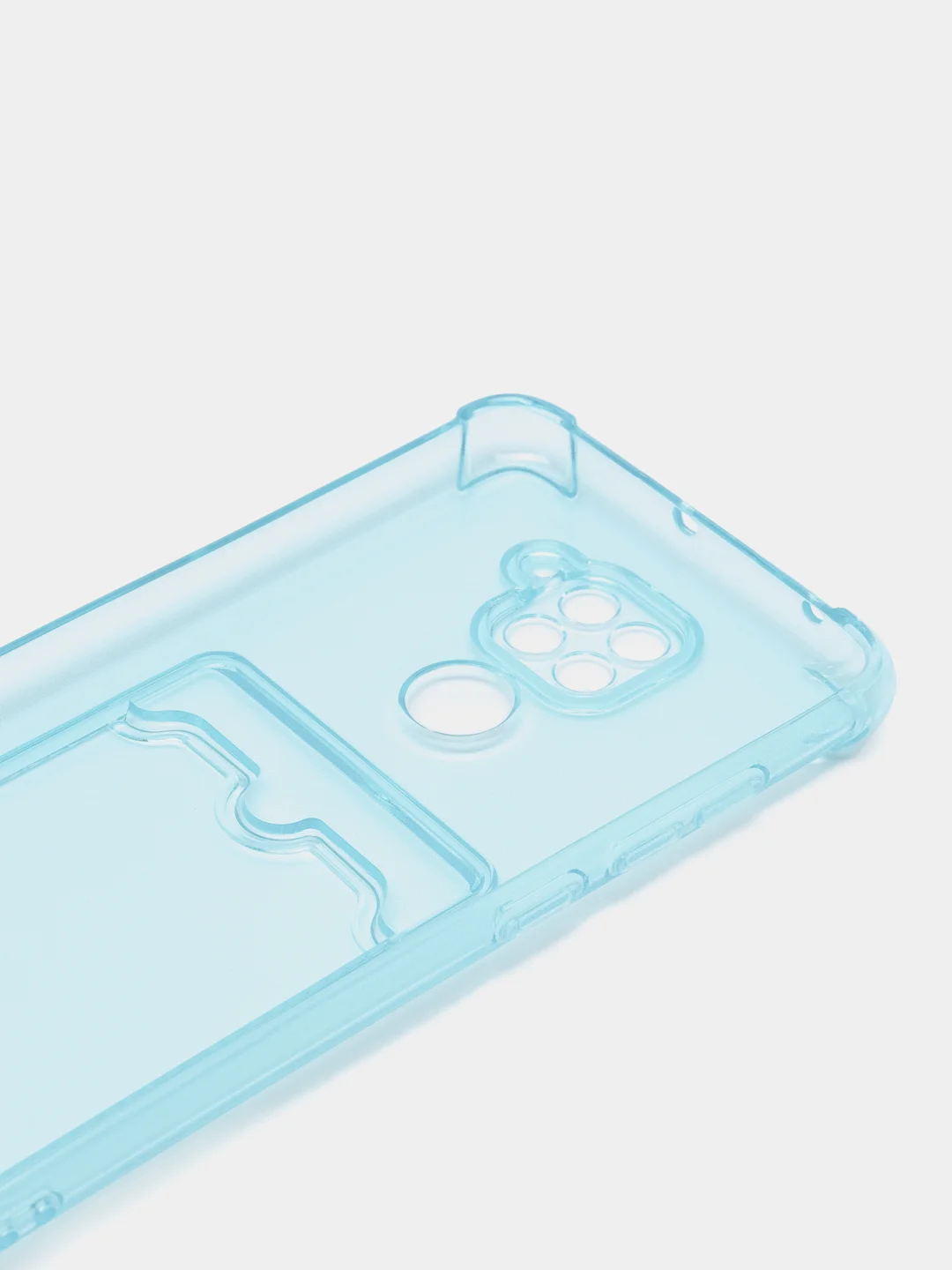 Голубой силиконовый чехол для Xiaomi Redmi Note 9 (Сяоми Редми Нот 9), прозрачный