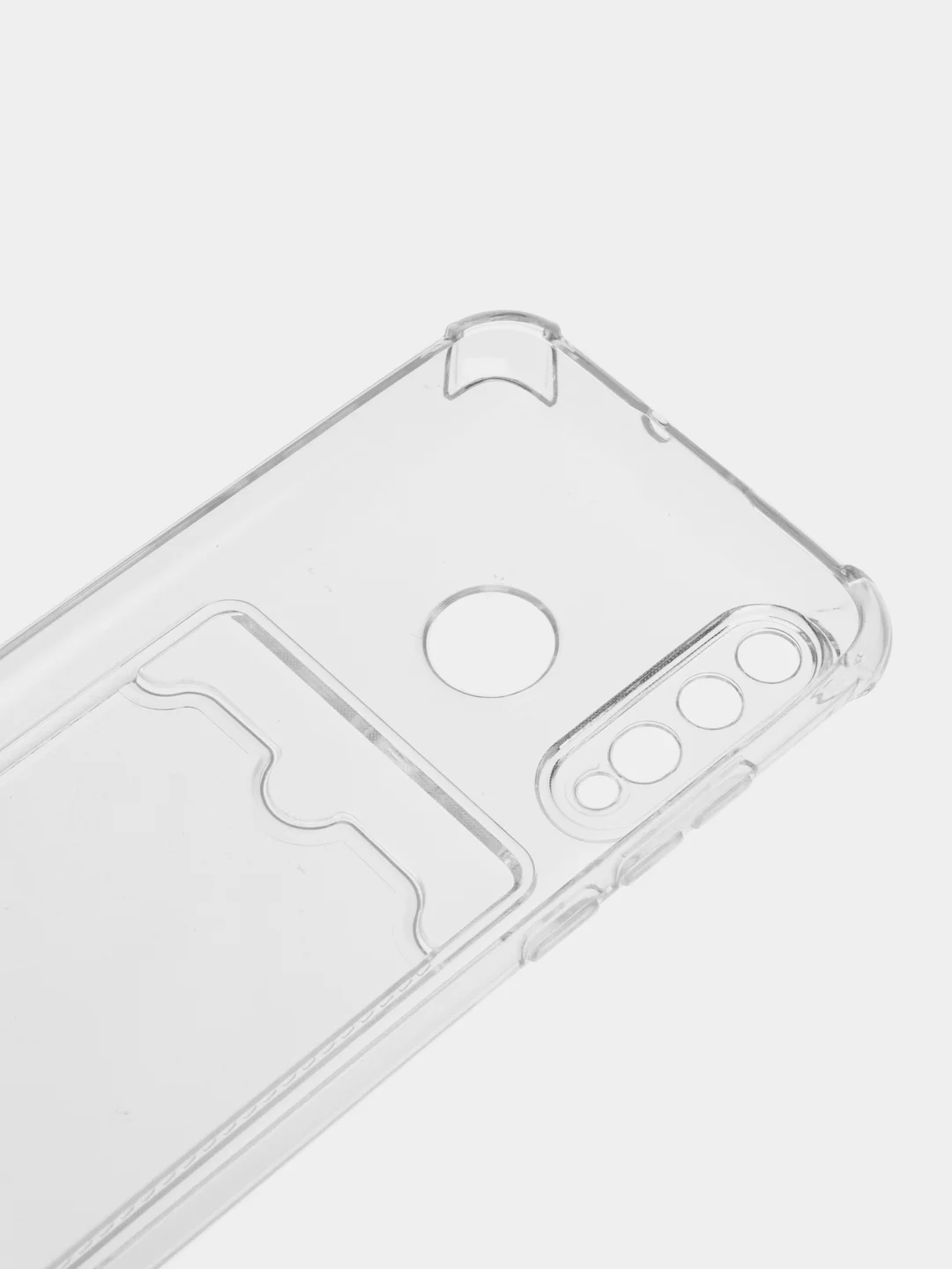 Прозрачный чехол для Huawei Honor 10i/20E, Хонор 10ай/е, с отсеком для карт, картхолдер, защита углов
