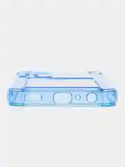 Синий меланж силиконовый чехол для Samsung Galaxy A24 (Самсунг Галакси А24), прозрачный, с карманом