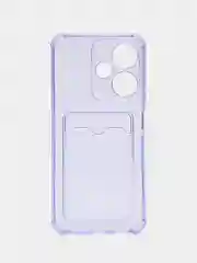 Лавандовый силиконовый чехол для Infinix HOT 30i  ( Инфиникс Хот 30 ай ) , прозрачный